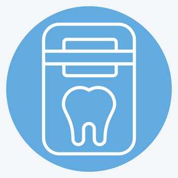 Icon Dental Floss. related to Dentist symbol. blue eyes style. simple design editable. simple illustration vector