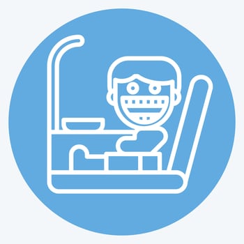 Icon Dentist Chair. related to Dentist symbol. blue eyes style. simple design editable. simple illustration vector