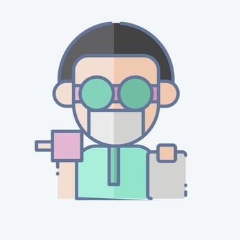 Icon Dentist. related to Dentist symbol. doodle style. simple design editable. simple illustration vector