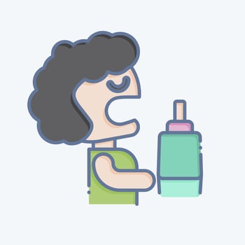 Icon Mouthwash. related to Dentist symbol. doodle style. simple design editable. simple illustration vector