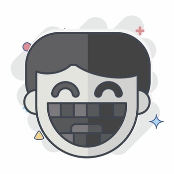 Icon Dental Braces. related to Dentist symbol. comic style. simple design editable. simple illustration vector