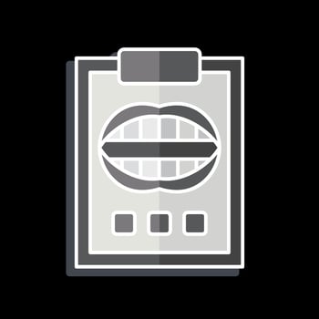 Icon Dental Report. related to Dentist symbol. glossy style. simple design editable. simple illustration vector