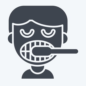 Icon ToothBrush. related to Dentist symbol. glyph style. simple design editable. simple illustration vector