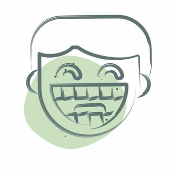 Icon Dental Braces. related to Dentist symbol. Color Spot Style. simple design editable. simple illustration vector