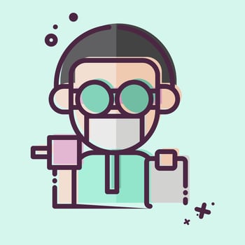 Icon Dentist. related to Dentist symbol. MBE style. simple design editable. simple illustration vector