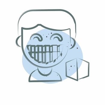 Icon Protection. related to Dentist symbol. Color Spot Style. simple design editable. simple illustration vector