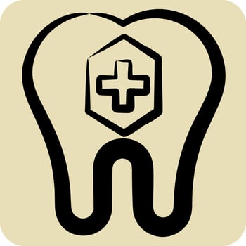 Icon Fluoride. related to Dentist symbol. hand drawn style. simple design editable. simple illustration vector