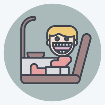 Icon Dentist Chair. related to Dentist symbol. color mate style. simple design editable. simple illustration vector