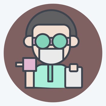 Icon Dentist. related to Dentist symbol. color mate style. simple design editable. simple illustration vector