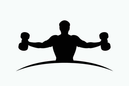 sportsmen black silhouette vector