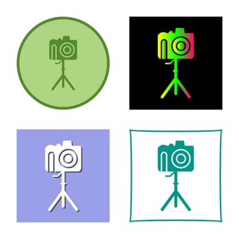 Unique Camera on Stand Vector Icon