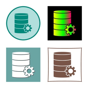 Unique Database Management Vector Icon