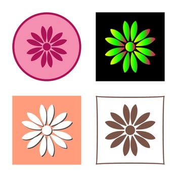 Unique Flower Vector Icon