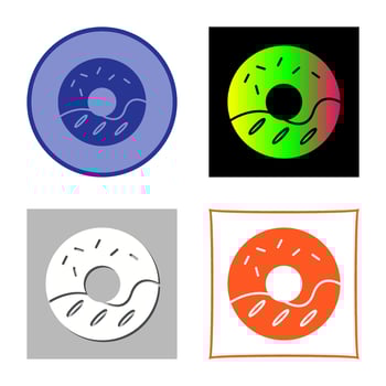 Cream Doughnut Vector Icon