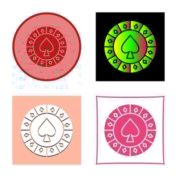Spade Chip Vector Icon