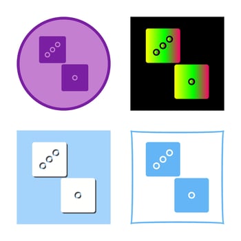 Unique Dice Vector Icon
