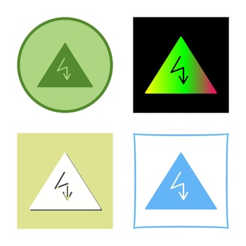 Unique Electricity Danger Vector Icon