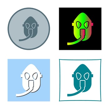 Unique Oxygen Mask Vector Icon
