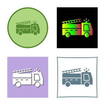 Unique Fire Truck Vector Icon