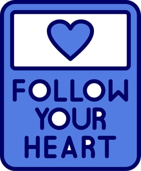 Follow Your Heart Vector Icon