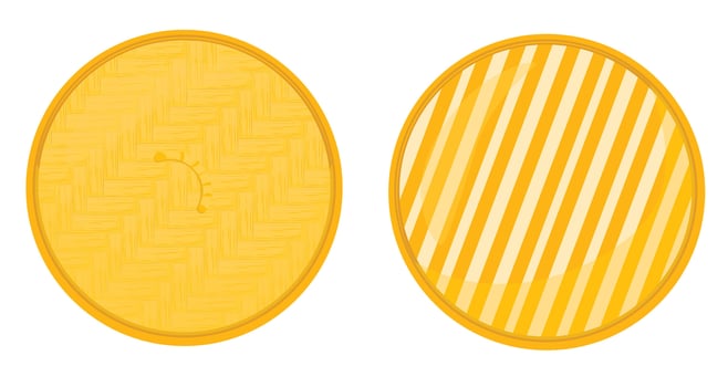 A steamer with a lid. View from above. Vector illustration. isolated on a white background. bamboo tray for Chinese and Japanese, Korean cuisine.