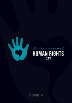 International human rights day. Celebration greeting design on December 10 for background elements, banner, poster vector