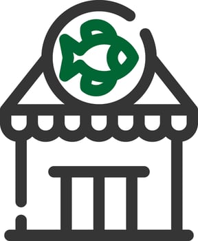 Fishing Gear Shop Creative Icon Design vector