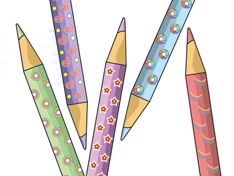colorful pencil vector background, suitable for background design, brochure, boolet, leaflet.