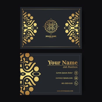 Luxury ornamental logos and business cards template vector