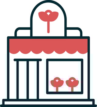 Flower Shop Vector Icon