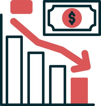 Down Graphic Vector Icon