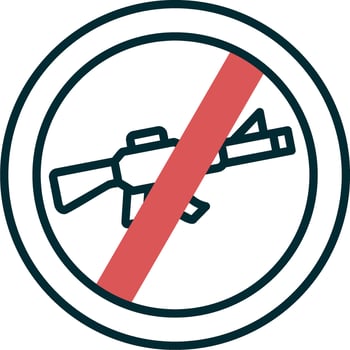 No Rifle Vector Icon