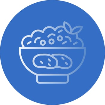 Mashed Potatoes Vector Icon Design