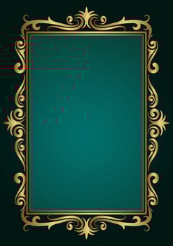 classic gold frame, vector design