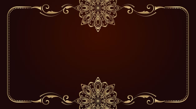 floral ornament frame and mandala vector