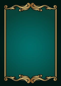 classic gold frame, vector design
