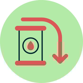 Oil Down Vector Icon