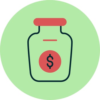 Money Jar Vector Icon