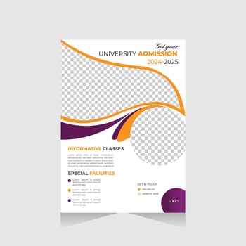 school admission flyer vector