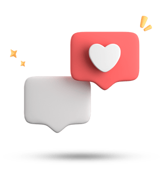3d rendering of speech bubble love, 3D pastel pink purple chat icon set. Set of 3d speak bubble. png