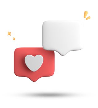 3d rendering of speech bubble love, 3D pastel pink purple chat icon set. Set of 3d speak bubble. png