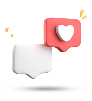 3d rendering of speech bubble love, 3D pastel pink purple chat icon set. Set of 3d speak bubble. png