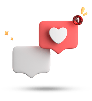 3d rendering of speech bubble love, 3D pastel pink purple chat icon set. Set of 3d speak bubble. png