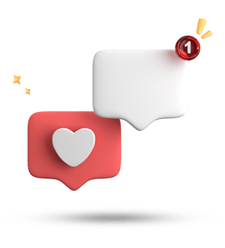 3d rendering of speech bubble love, 3D pastel pink purple chat icon set. Set of 3d speak bubble. png