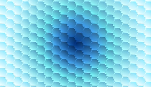 Bright geometric hexagons abstract technology background vector