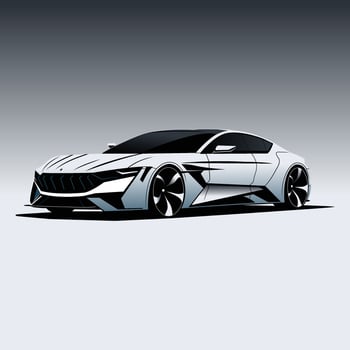 Free vector modern electric car