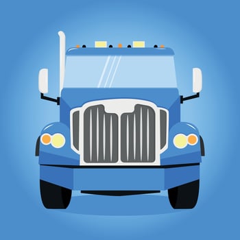 truck on the background. delivery van illustration vector