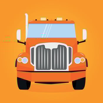 truck on the background. delivery van illustration vector