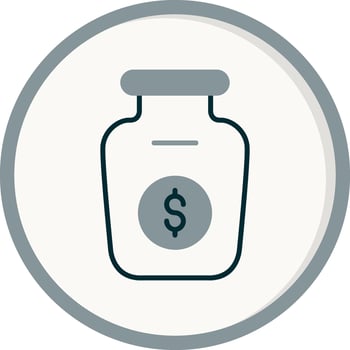Money Jar Vector Icon