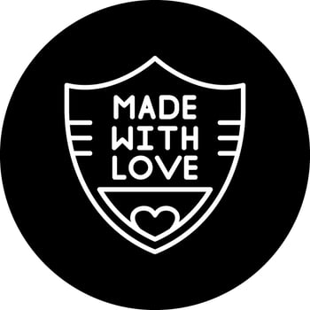 Made With Love Vector Icon